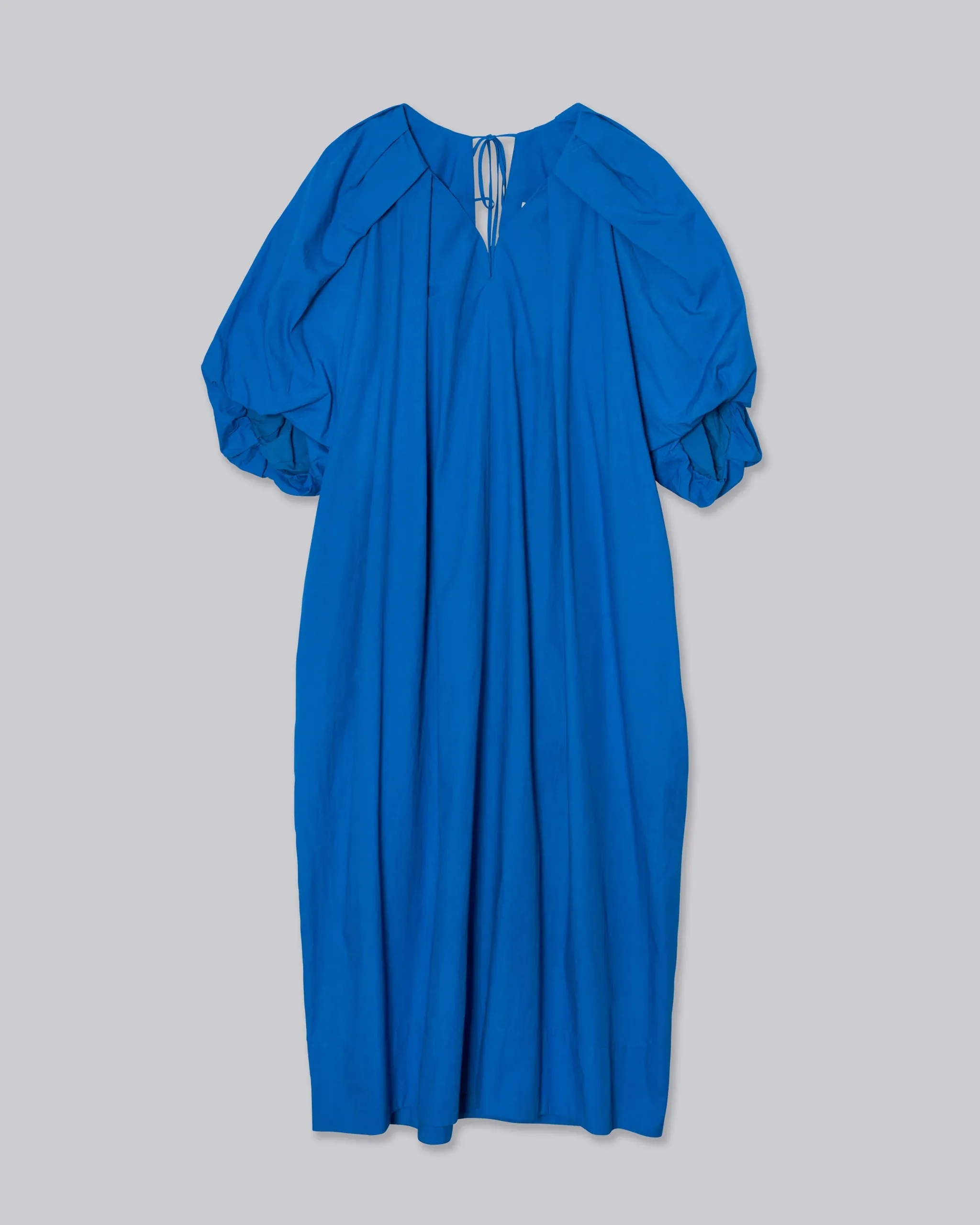 Tucked Cocoon Dress - Cerulean